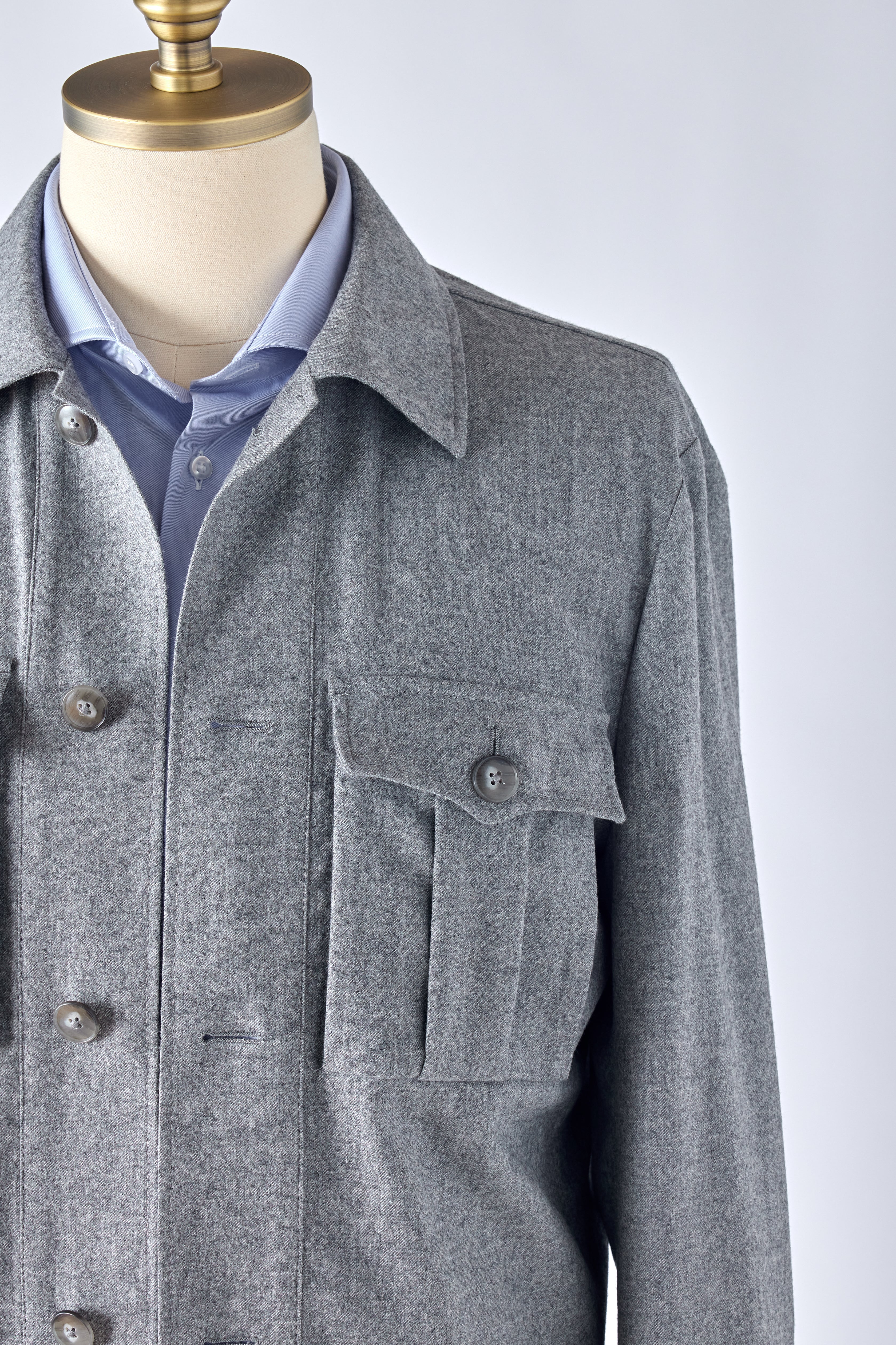 Casual Gray Overshirt