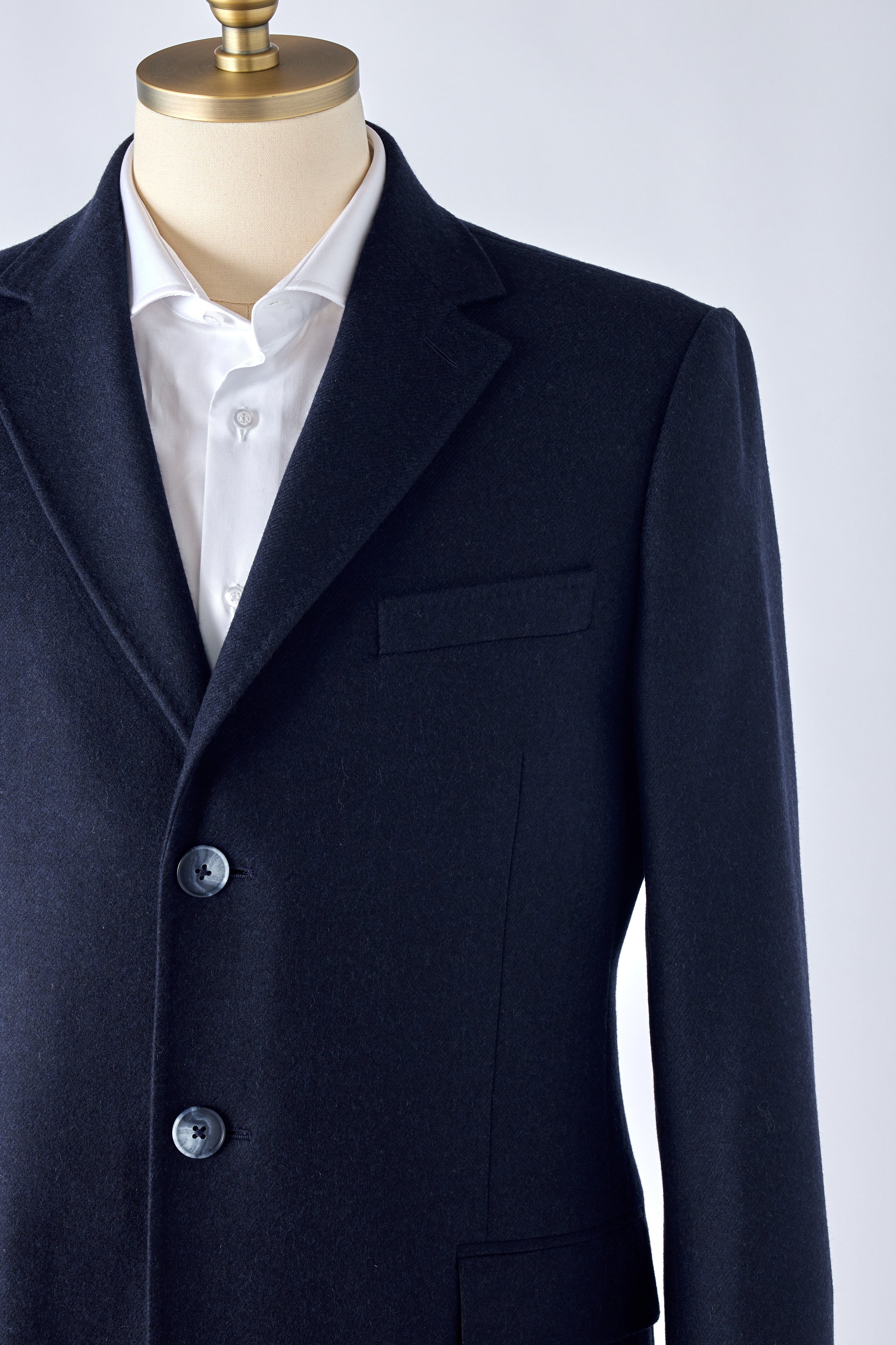 Navy Wool Overcoat